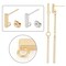 40 Pieces Hypoallergenic Stud Earring with Loop Rectangle Earring with Ear Nut 0.8mm Pin Stainless Steel Earring Posts for DIY Earrings Jewelry Making